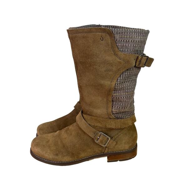 OLUKAI Pa’ia Boots Women's Size 9 EU 39 Green Textile Suede Mid Calf Harness - Picture 2 of 16